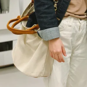 Women's Canvas Tote Bags White Canvas Tote Bag Two Tone Canvas Tote Mens Tote Bag On Shoulder Mens