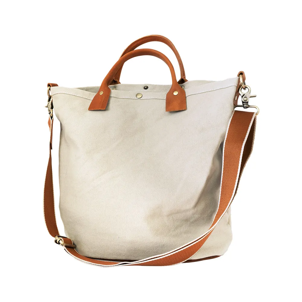 Women's Canvas Tote Bags White Canvas Tote Bag Two Tone Canvas Tote Mens Tote Bag On Shoulder Mens